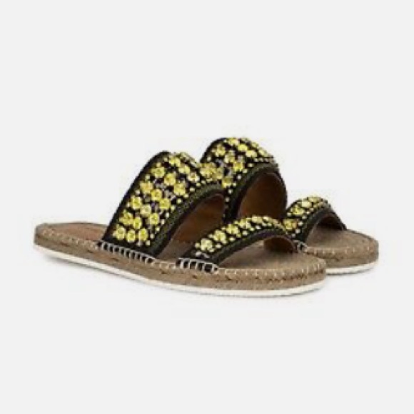 New with box SEE BY CHLOE Kaori Embellished Slide Sandals Size 6 - Picture 2 of 14